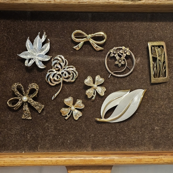 Sarah Coventry Jewelry - Vtg Gold Silver Tone Figural Brooch Lot Some Signed